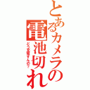 とあるカメラの電池切れ（どう充電すんの？）