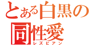 とある白黒の同性愛（レズビアン）