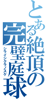 とある絶頂の完璧庭球（シライシクラノスケ）