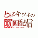 とあるキツネの動画配信者（ＫＴＫＲキタキツネ）