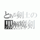 とある剣士の黒解魔剣（エリュシデータ）