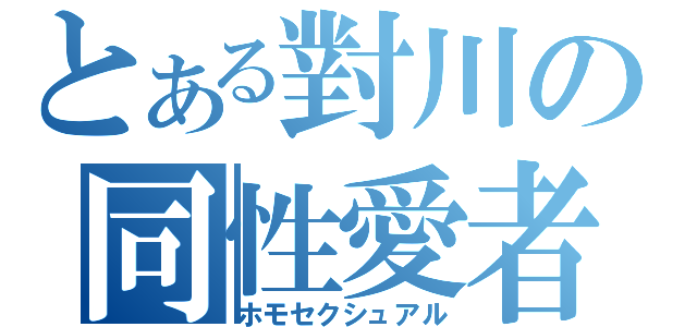 とある對川の同性愛者（ホモセクシュアル）