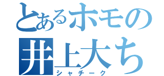 とあるホモの井上大ちゃん（シャチーク）