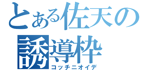 とある佐天の誘導枠（コッチニオイデ）