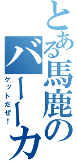 とある馬鹿のバーーカ（ゲットだぜ！）