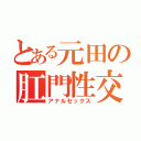 とある元田の肛門性交（アナルセックス）