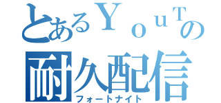 とあるＹｏｕＴｕｂｅｒの耐久配信（フォートナイト）