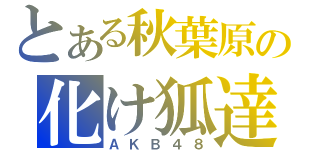 とある秋葉原の化け狐達（ＡＫＢ４８）