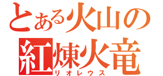 とある火山の紅煉火竜（リオレウス）