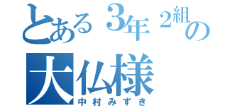 とある３年２組の大仏様（中村みずき）