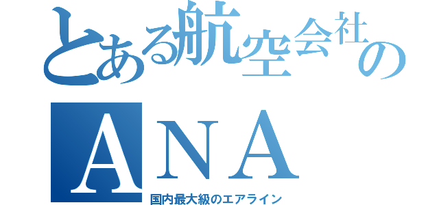 とある航空会社のＡＮＡ（国内最大級のエアライン）