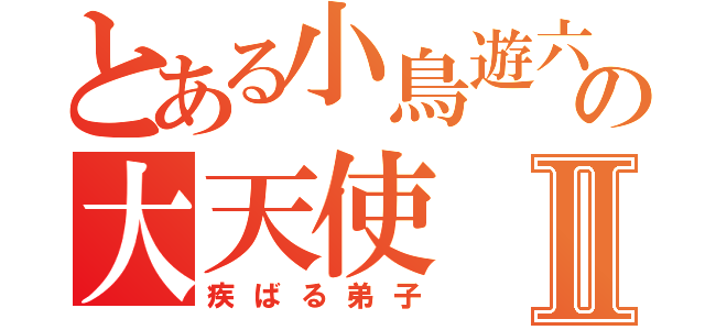 とある小鳥遊六花の大天使Ⅱ（疾ばる弟子）