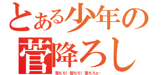 とある少年の菅降ろし（落ちろ！堕ちろ！墜ちろぉ‼）