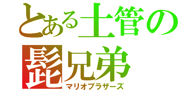 とある土管の髭兄弟（マリオブラザーズ）