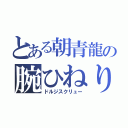 とある朝青龍の腕ひねり（ドルジスクリュー）