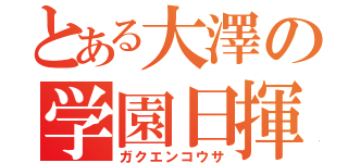 とある大澤の学園日揮（ガクエンコウサ）