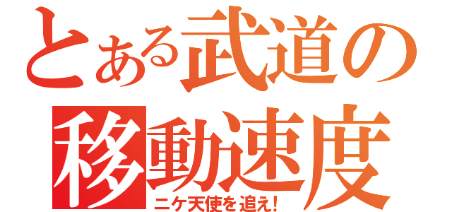 とある武道の移動速度（ニケ天使を追え！）