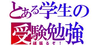 とある学生の受験勉強（頑張るぞ！）