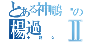 とある神鵰俠の楊過Ⅱ（小龍女）