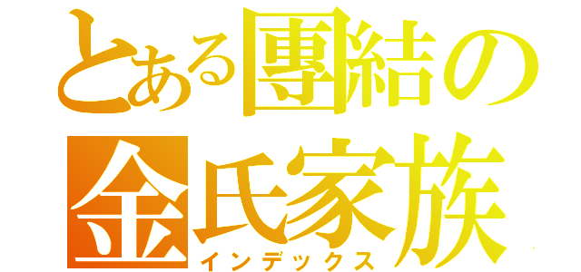 とある團結の金氏家族（インデックス）