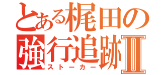 とある梶田の強行追跡Ⅱ（ストーカー）