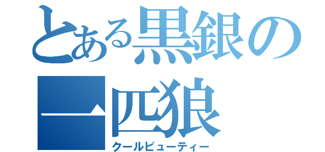 とある黒銀の一匹狼（クールビューティー）