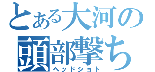 とある大河の頭部撃ち（ヘッドショト）