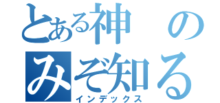 とある神のみぞ知るセカイ（インデックス）