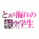 とある海自の航空学生（パイロット）