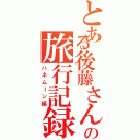 とある後藤さん家の旅行記録（ハネムーン編）