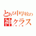 とある中学校の神クラス（１年５組）