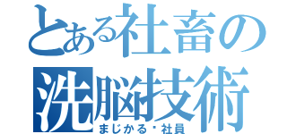 とある社畜の洗脳技術（まじかる✩社員）