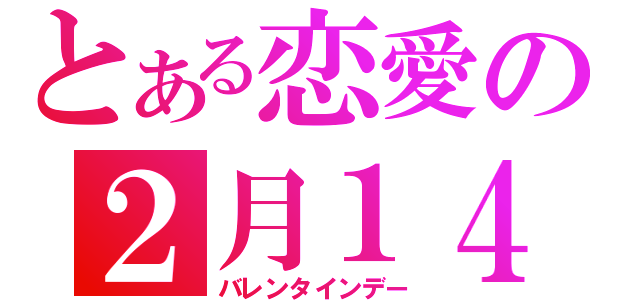 とある恋愛の２月１４日（バレンタインデー）