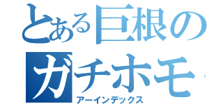 とある巨根のガチホモ（アーインデックス）