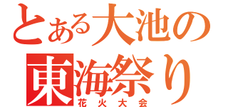 とある大池の東海祭り（花火大会）