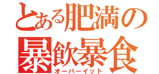 とある肥満の暴飲暴食（オーバーイット）