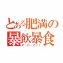 とある肥満の暴飲暴食（オーバーイット）