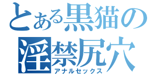 とある黒猫の淫禁尻穴（アナルセックス）