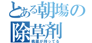 とある朝塲の除草剤（桃菜が持ってる）