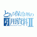 とある保冷剤の引用資料Ⅱ（インフォメーション）