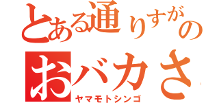 とある通りすがりのおバカさん（ヤマモトシンゴ）