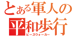 とある軍人の平和歩行（ピースウォーカー）