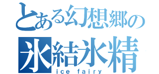 とある幻想郷の氷結氷精（ｉｃｅ ｆａｉｒｙ）