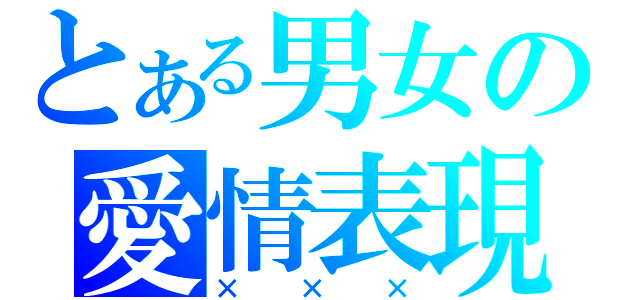 とある男女の愛情表現（×××）