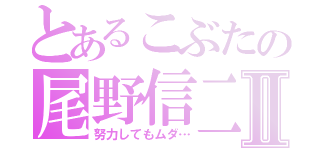 とあるこぶたの尾野信二Ⅱ（努力してもムダ…）