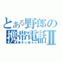 とある野郎の携帯電話Ⅱ（勝手に触るな）