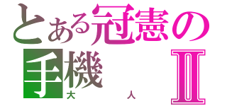 とある冠憲の手機Ⅱ（大人）