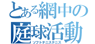 とある網中の庭球活動（ソフトテニステニス）