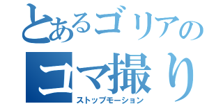 とあるゴリアのコマ撮り（ストップモーション）