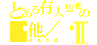 とある有人想我の幫他／她整嗎Ⅱ（問亮的眼）